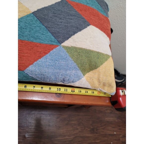 Colorful Geometric Pattern Throw Pillow Cover 18" x 18" Square Cushion Case - Picture 5 of 6